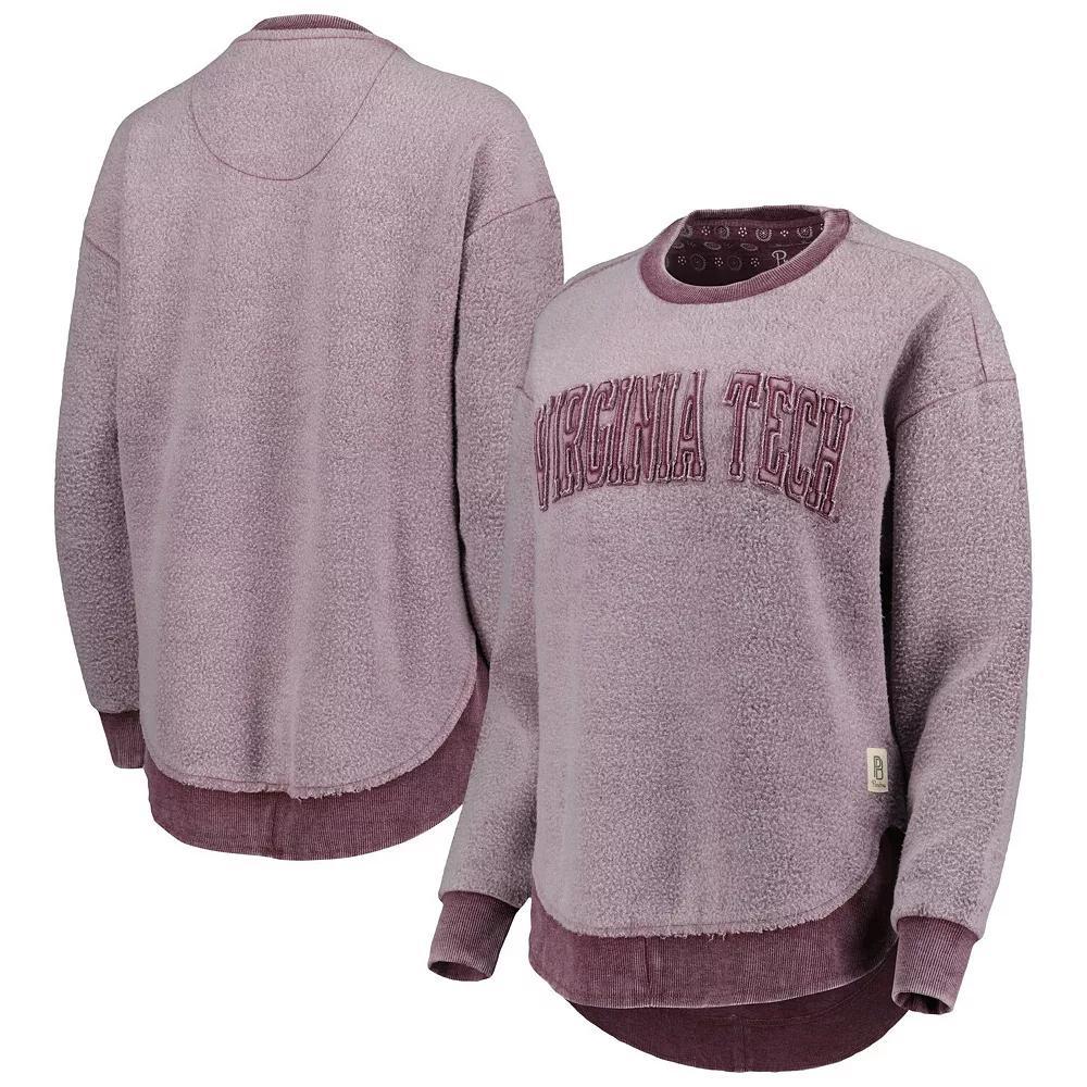 Women's Pressbox Maroon Virginia Tech Hokies Ponchoville Pullover Sweatshirt, Size: Large, Red Product Image