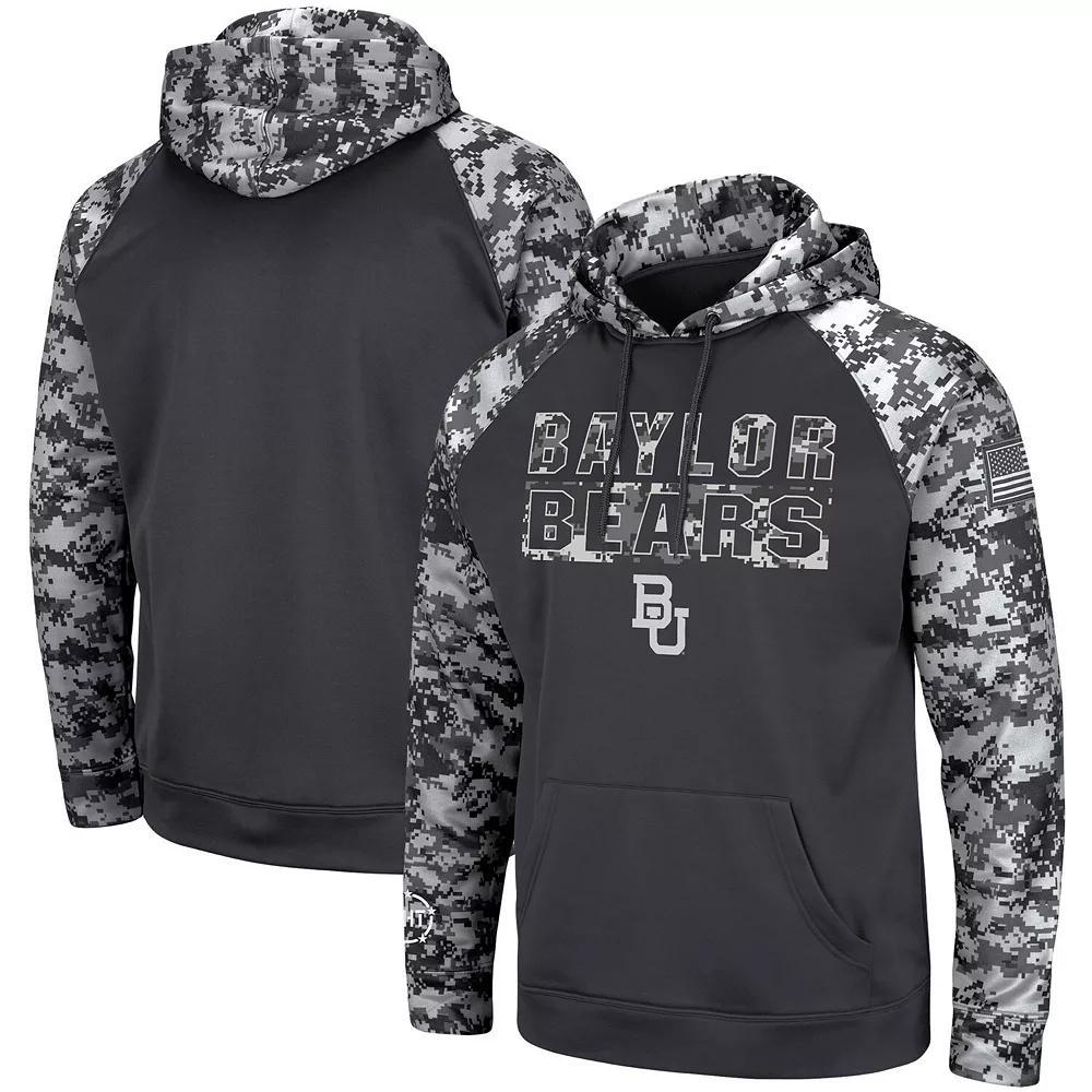Men's Colosseum Charcoal Baylor Bears OHT Military Appreciation Digital Camo Pullover Hoodie, Size: 2XL, Bay Charco Product Image