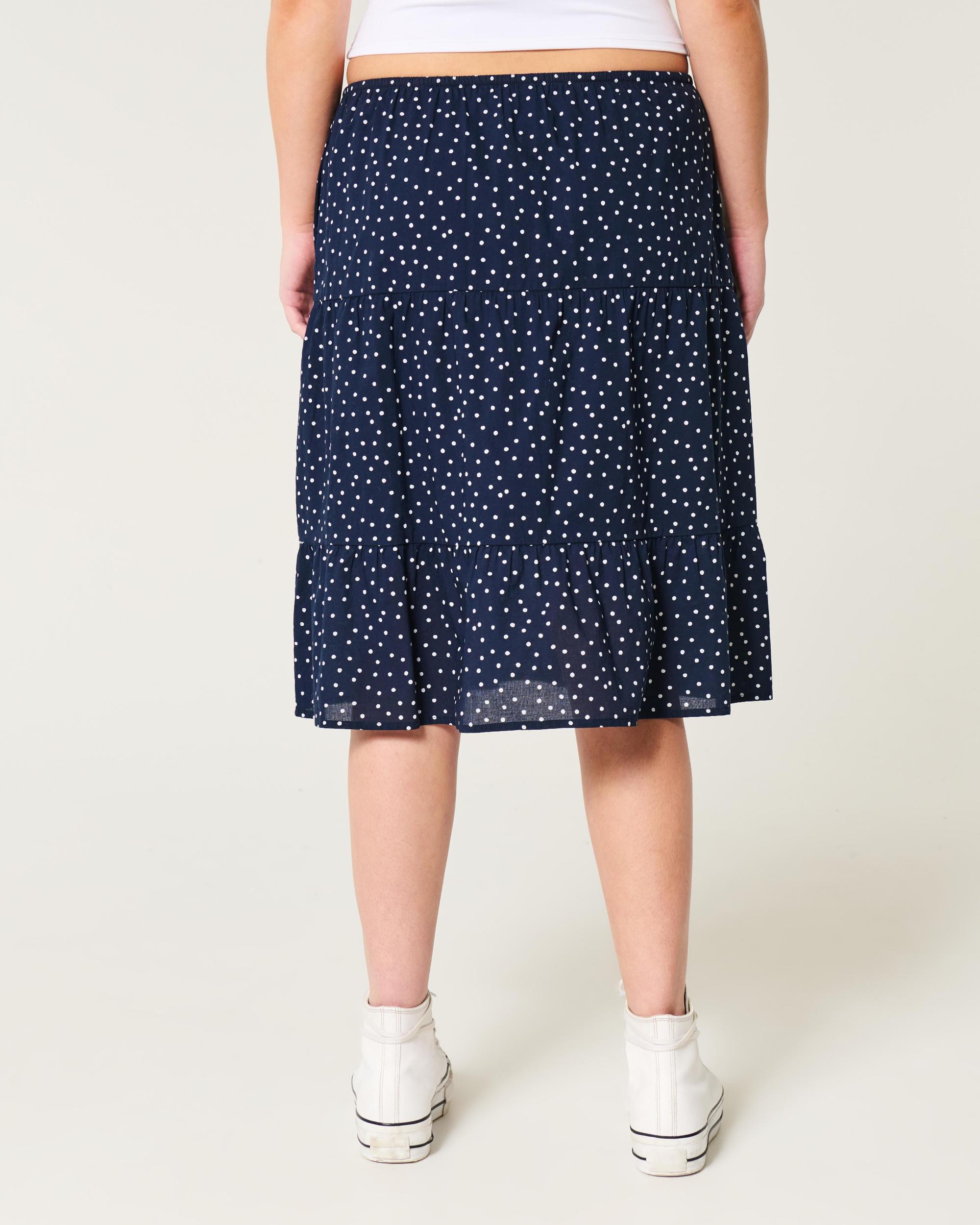 Embroidered Hem Midi Skirt Product Image