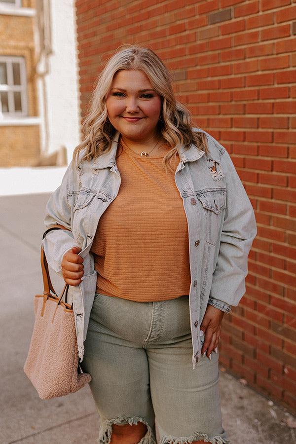 Risen The Kimora Distressed Denim Jacket Curves Product Image