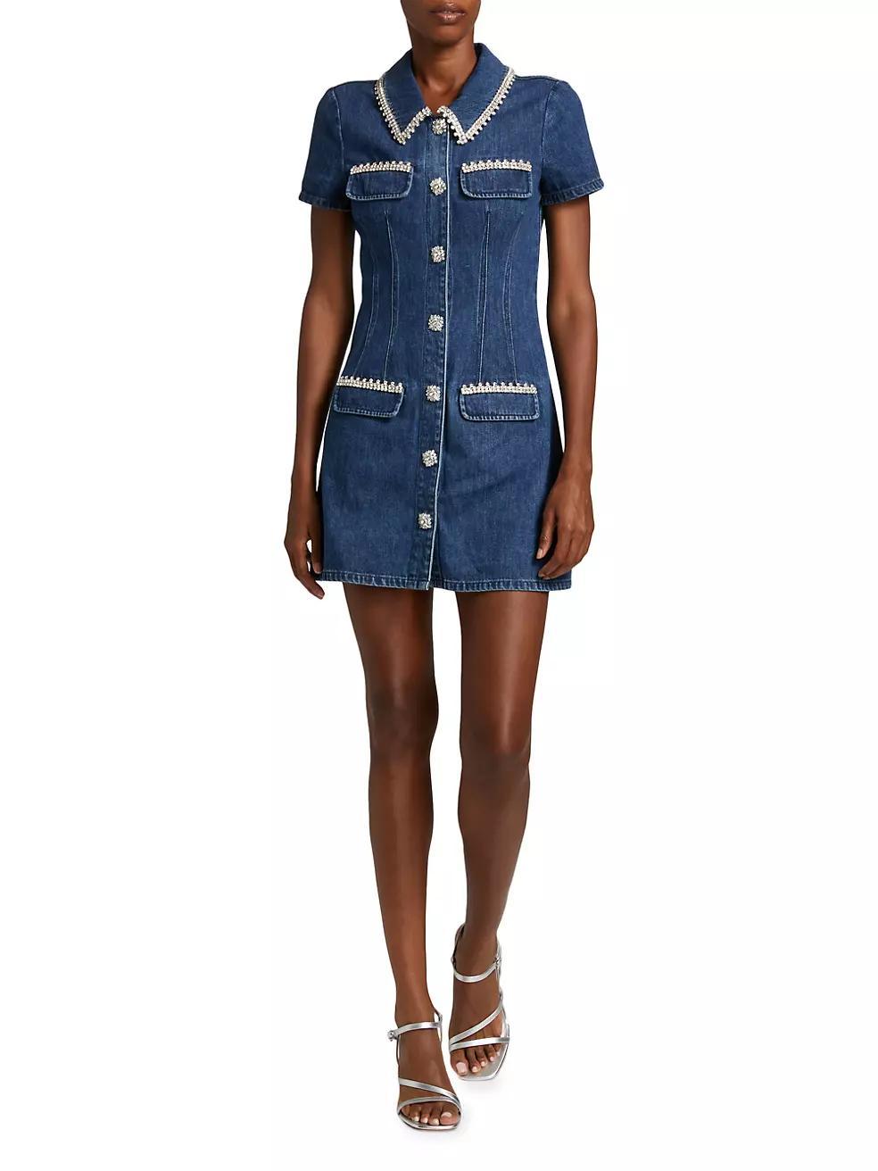 Embellished Denim Minidress Product Image