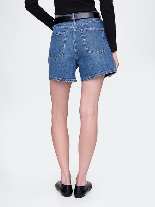 4.75" High Rise A-Line Denim Short Product Image