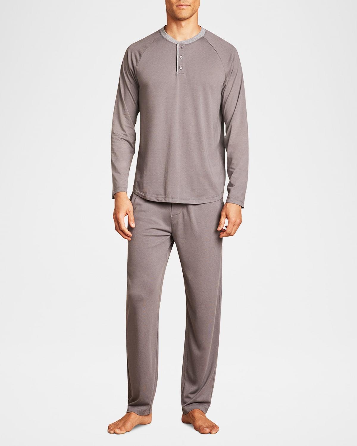 Men's Malibu Collection Triblend Long-Sleeve Henley T-Shirt Product Image