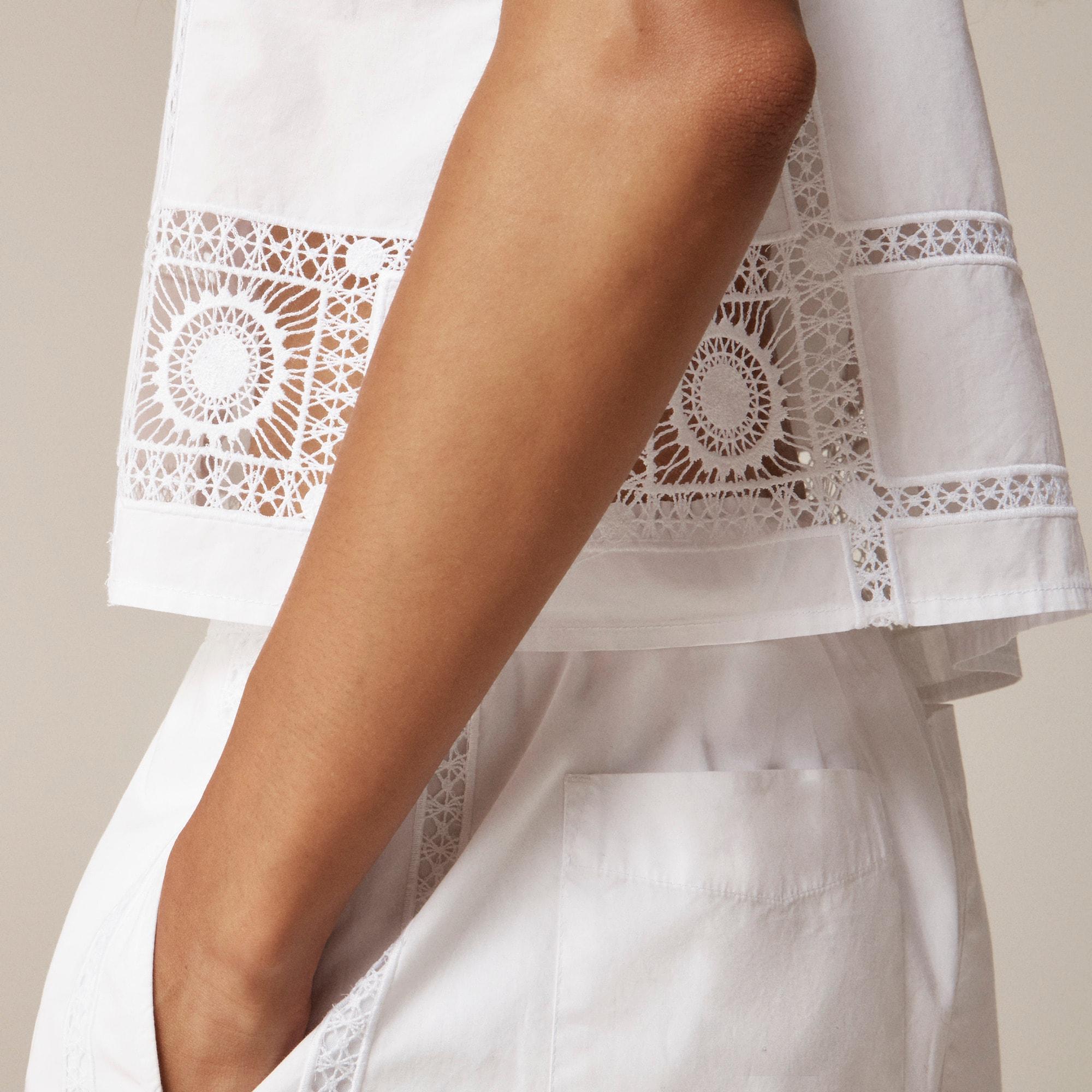 Gamine eyelet-trim shirt Product Image
