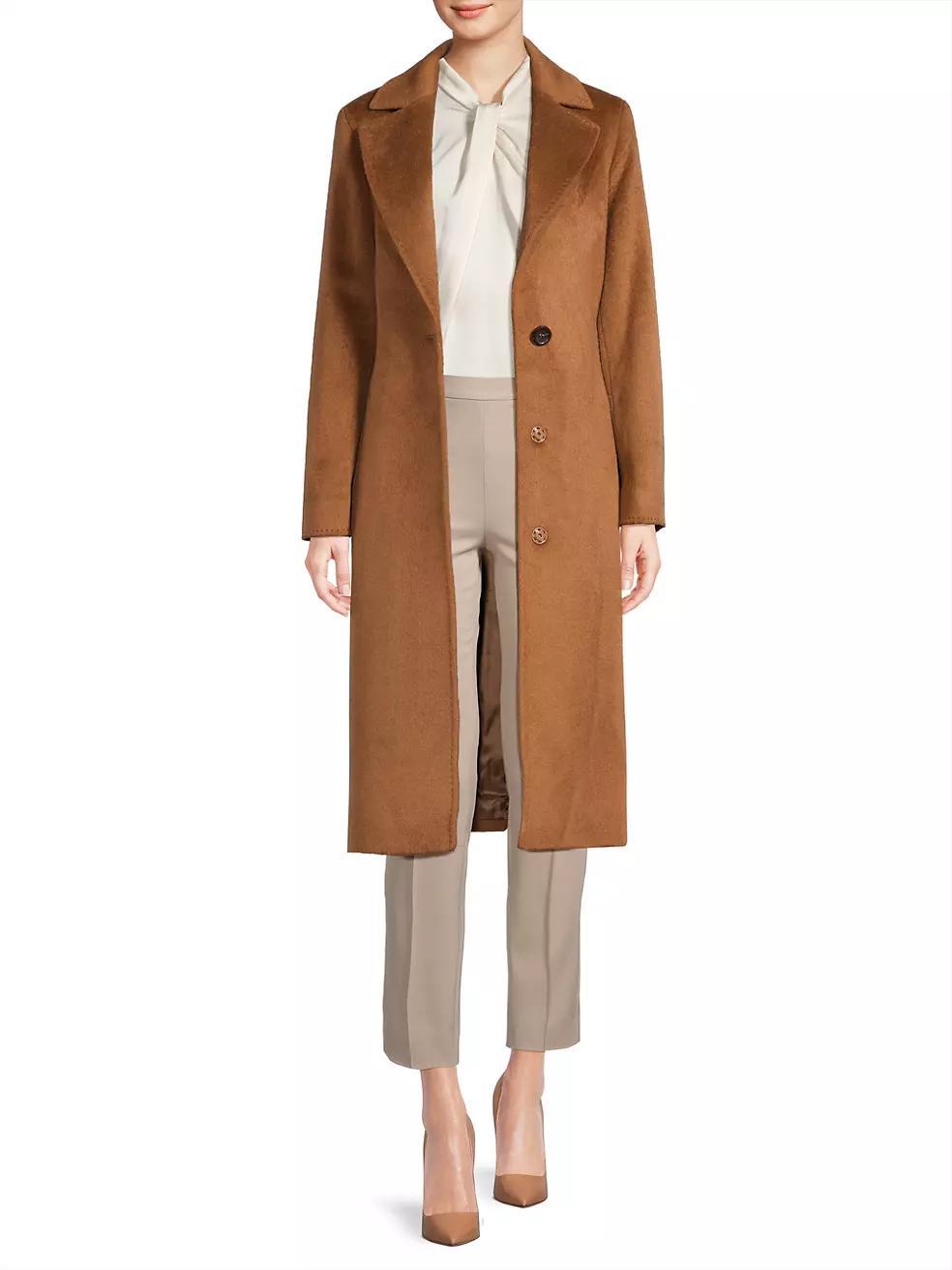 Wool-Blend Wrap Coat Product Image