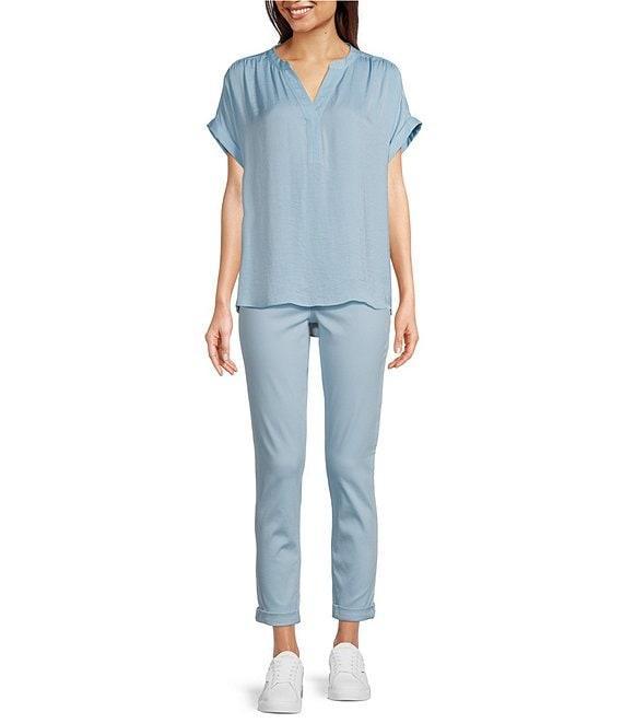Gibson & Latimer Perfect Fit Roll-Cuff Skinny Twill Pants Product Image