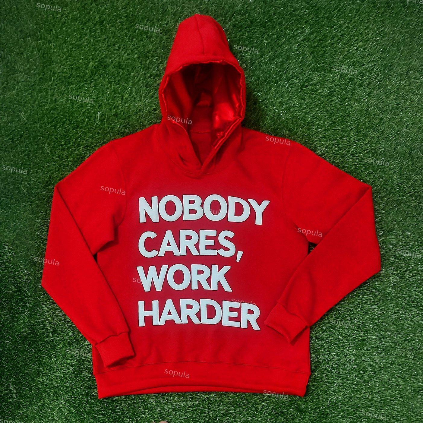 Sopula Nobody Cares Work Harder Graphic Hoodie Product Image