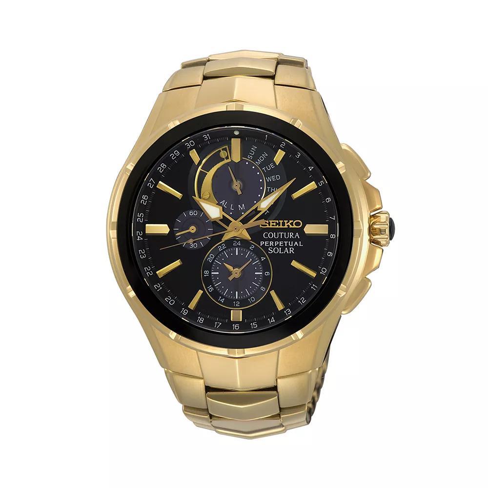 Seiko Mens Coutura Stainless Steel Solar Chronograph Watch - SSG009, Silver Tone Product Image