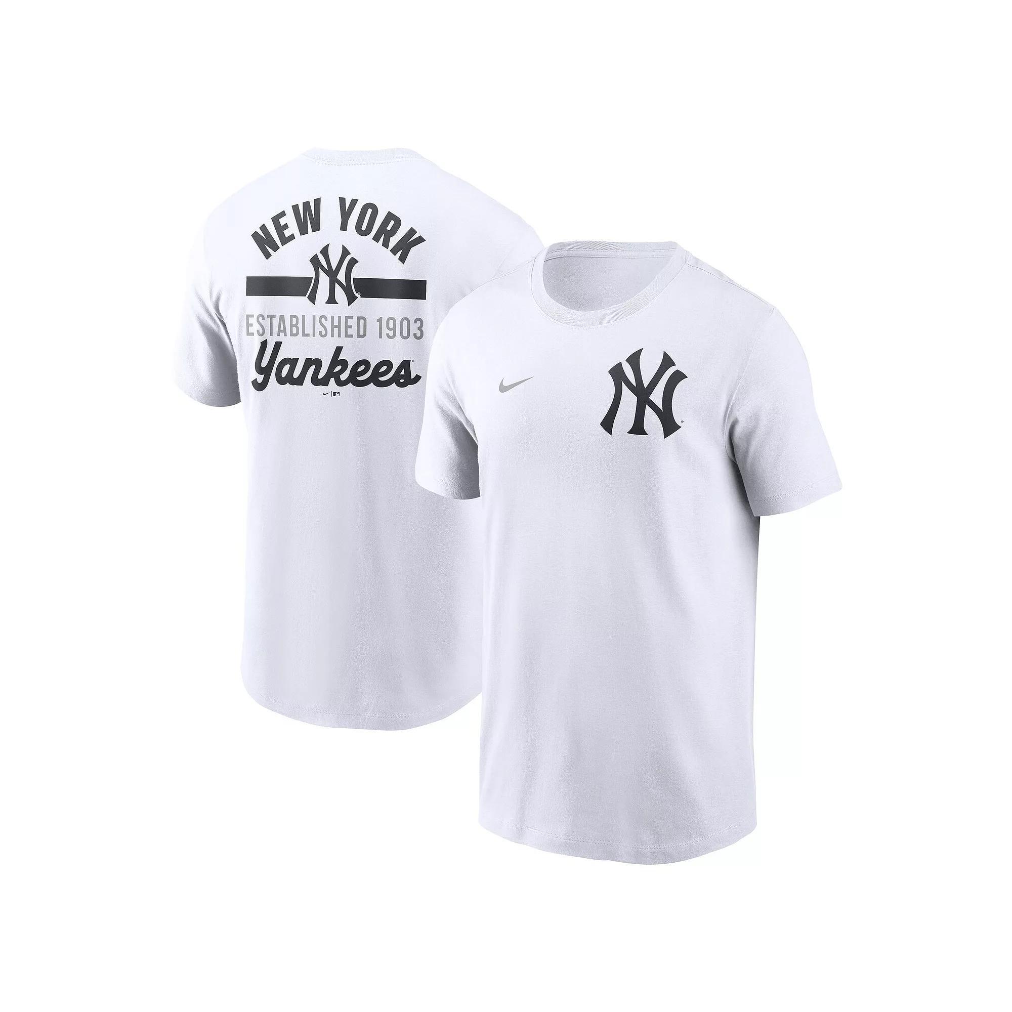 Men's Nike White New York Yankees 2-Hit T-Shirt, Size: XL Product Image