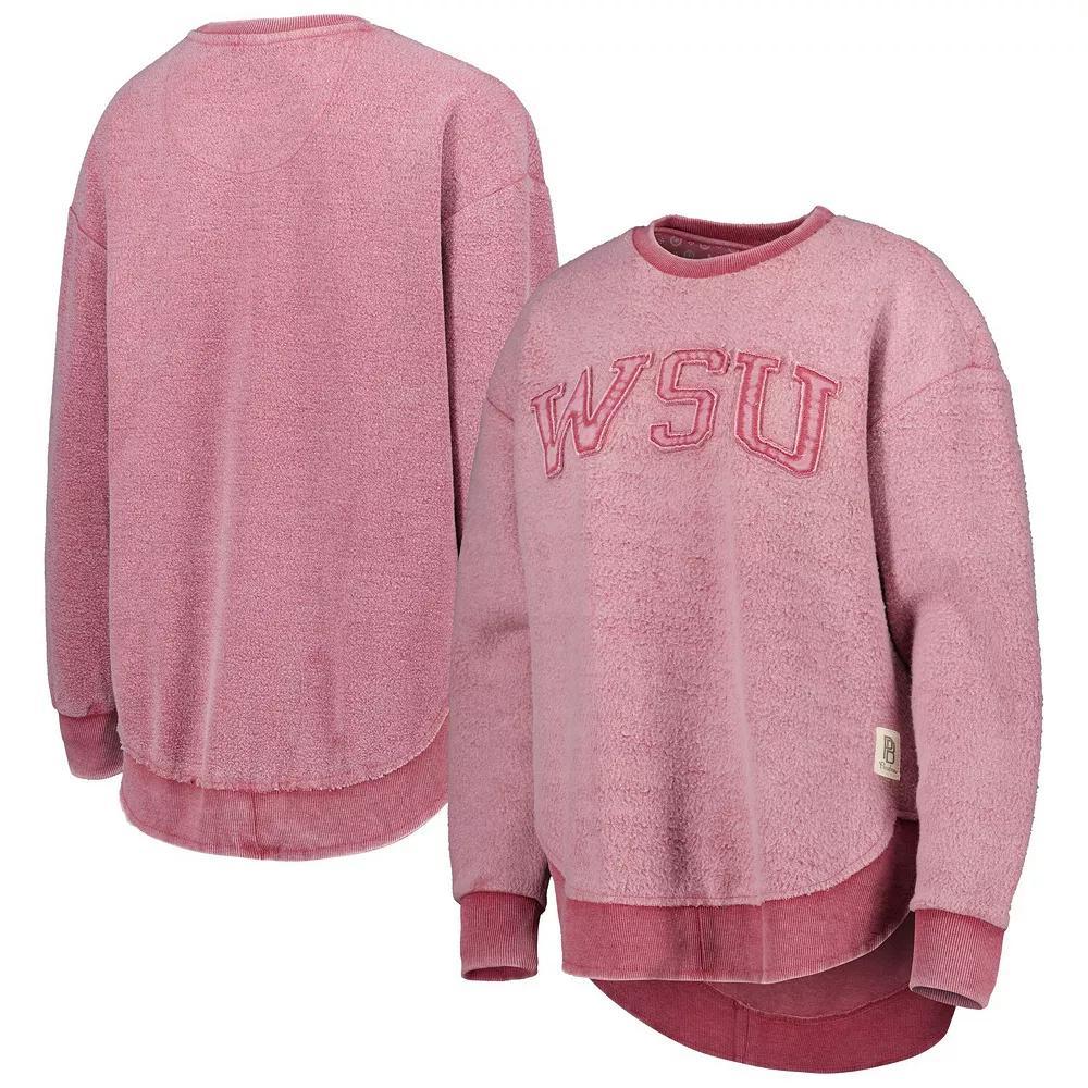 Women's Pressbox Crimson Washington State Cougars Ponchoville Pullover Sweatshirt, Size: Medium, Wsc Red Product Image