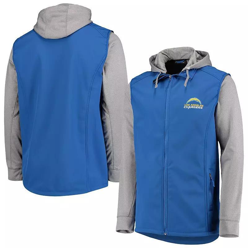 Men's Dunbrooke Royal/Gray Los Angeles Chargers Big & Tall Alpha Full-Zip Hoodie Jacket, Size: 2XLT, Blue Product Image