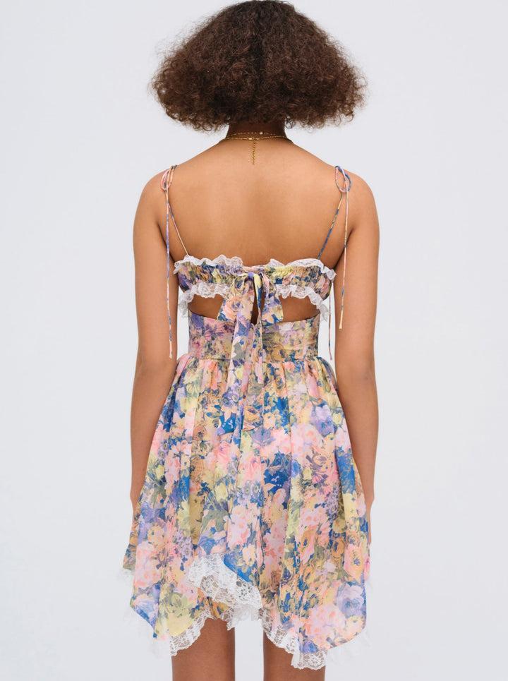 Elea Asymmetrical Mini Dress — Multi Product Image