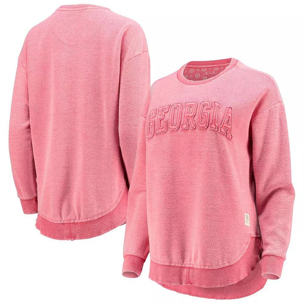 Women's Pressbox Red Georgia Bulldogs Ponchoville Pullover Sweatshirt, Size: Small Product Image