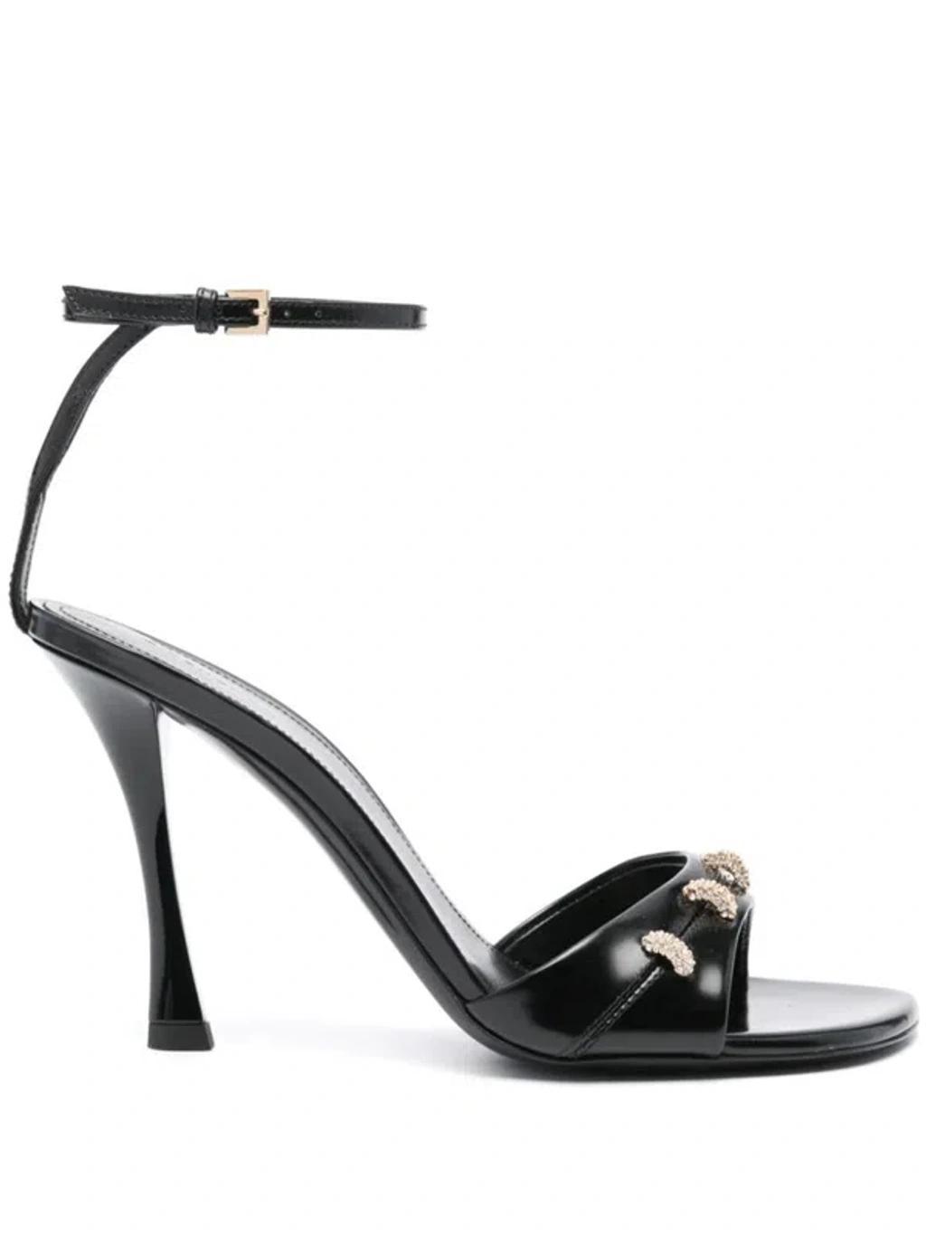 GIVENCHY 100mm Crystal-embellished Sandals In Black Product Image