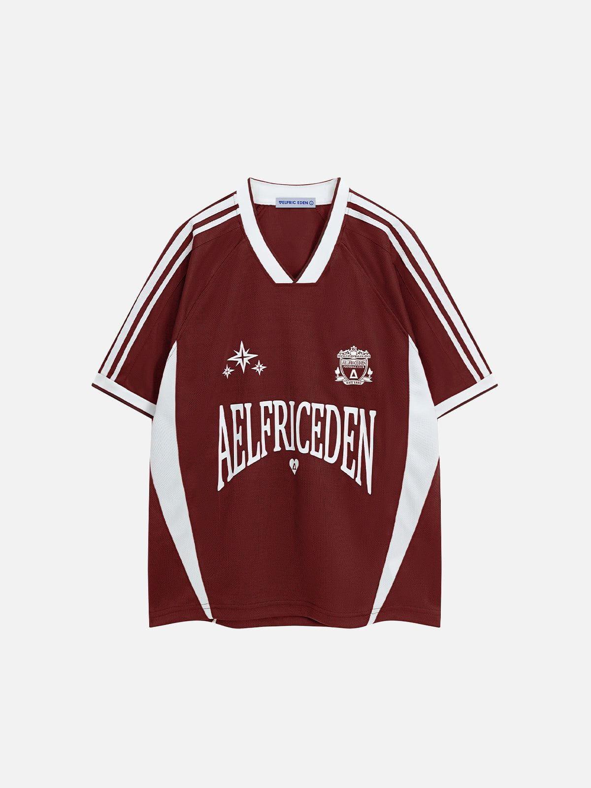 Aelfric Eden Color Blocking Print Soccer Jersey Product Image