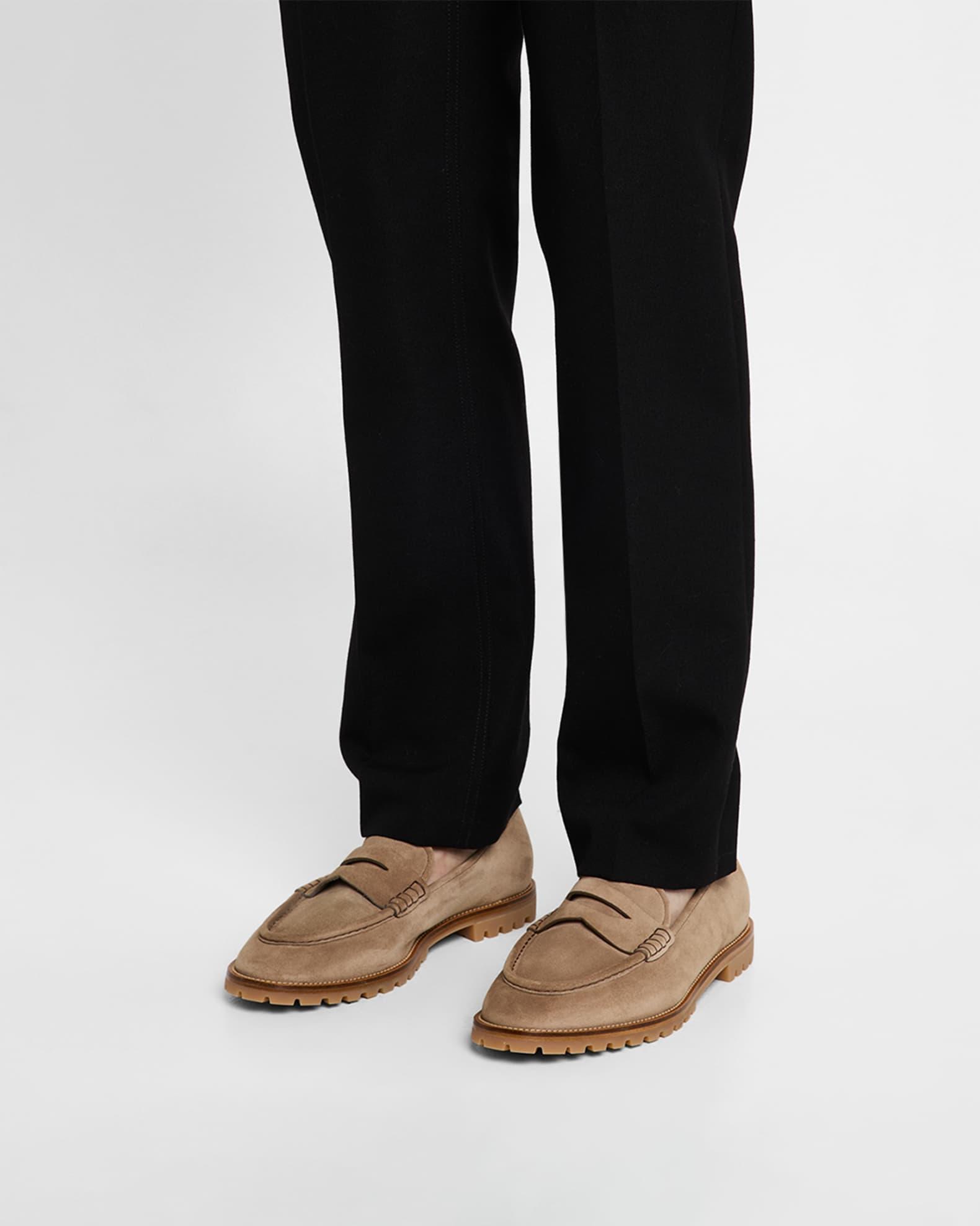 Men's Sandrew Lug-Sole Leather Penny Loafers Product Image