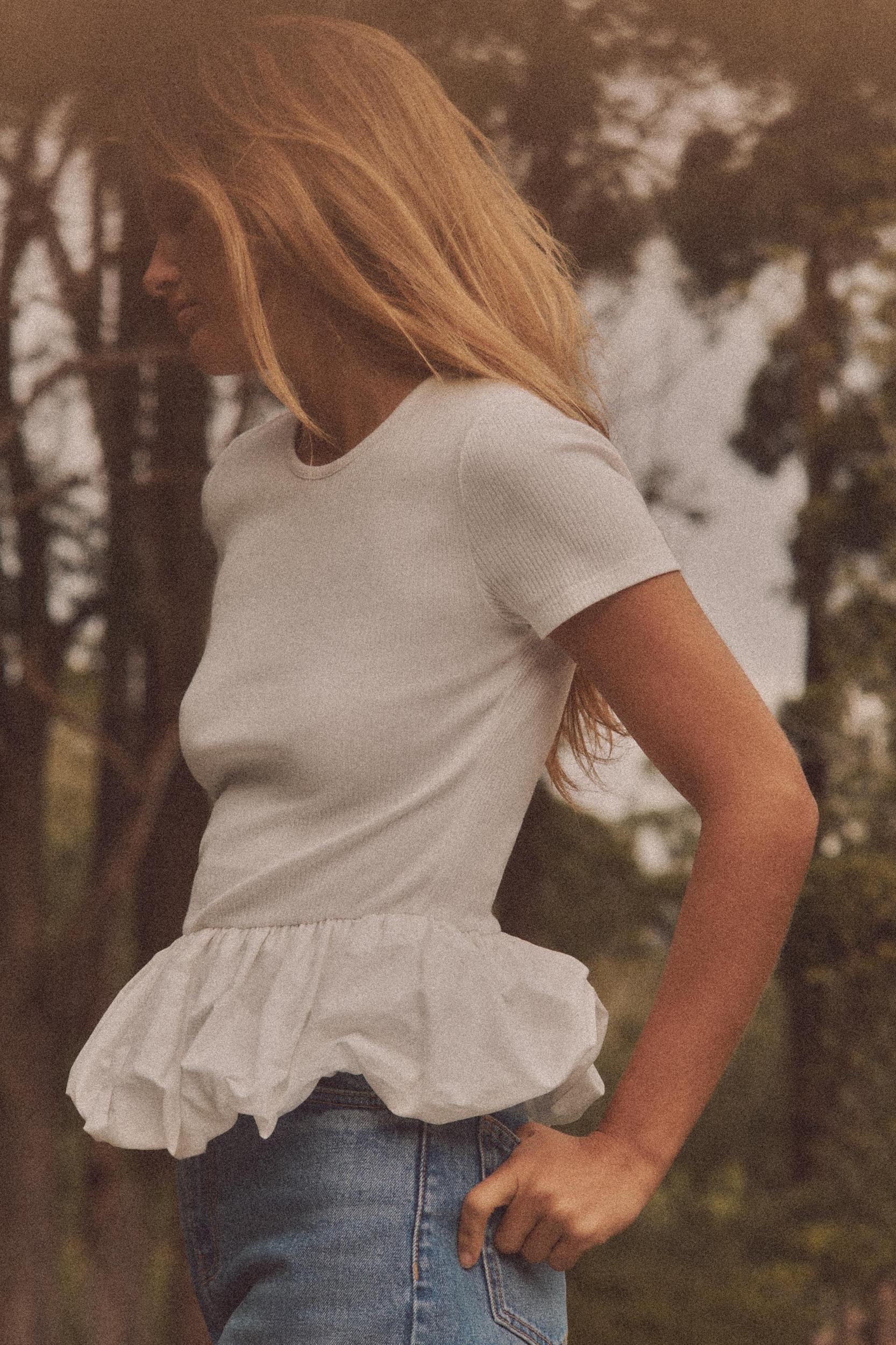 PEPLUM COMBINATION T-SHIRT Product Image