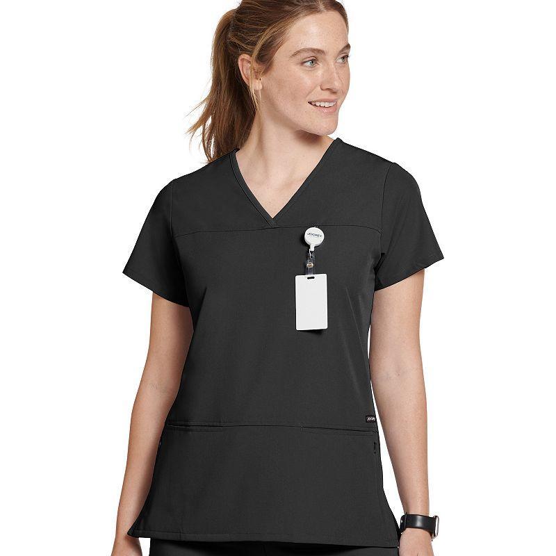 Women's Jockey® Scrubs True Fit Crossover V-Neck Top 2299, Size: Large, Black Product Image