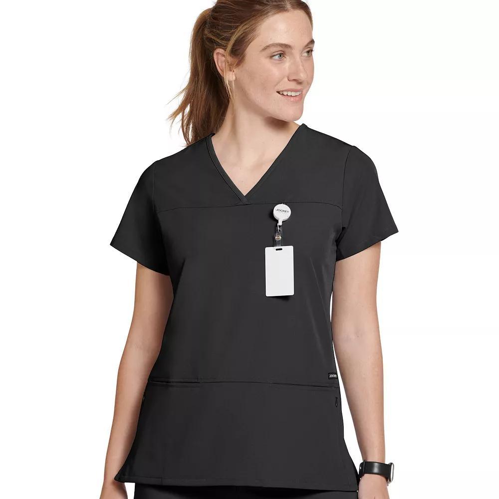 Women's Jockey® Scrubs True Fit Crossover V-Neck Top 2299, Size: Large, Black Product Image