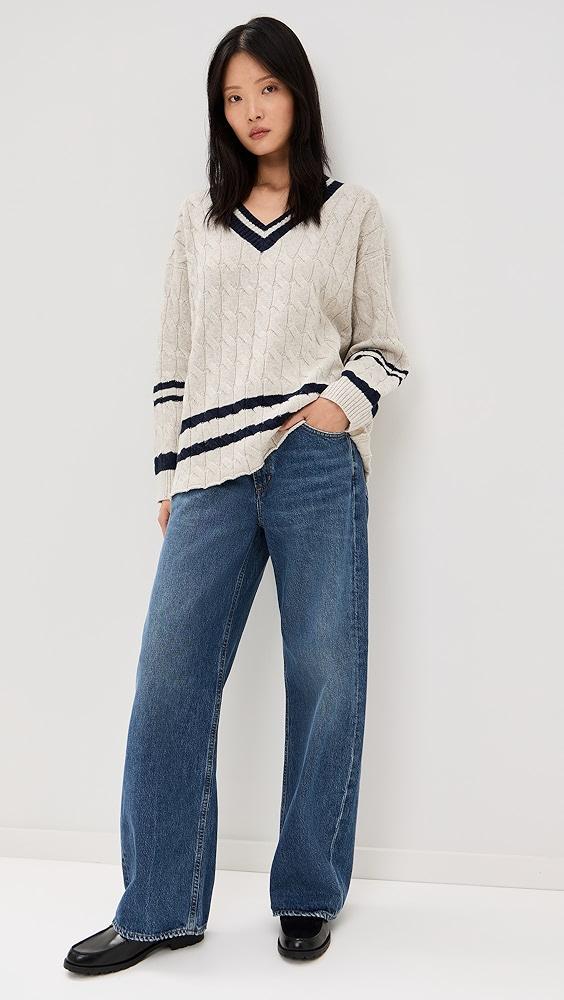 Moon River Striped Sweater | Shopbop Product Image
