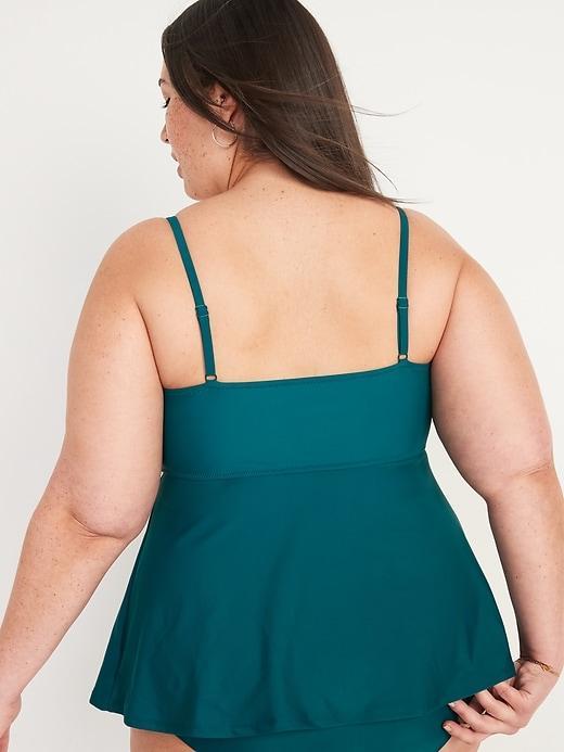 Knotted A-Line Tankini Swim Top Product Image