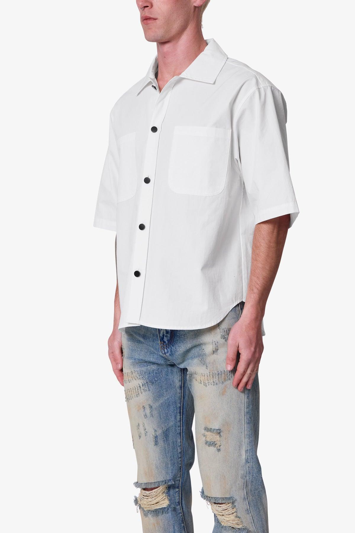 Washed Poplin Shirt - White Product Image