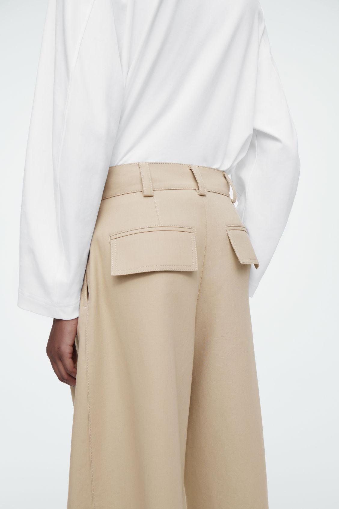 WIDE-LEG COTTON PANTS Product Image