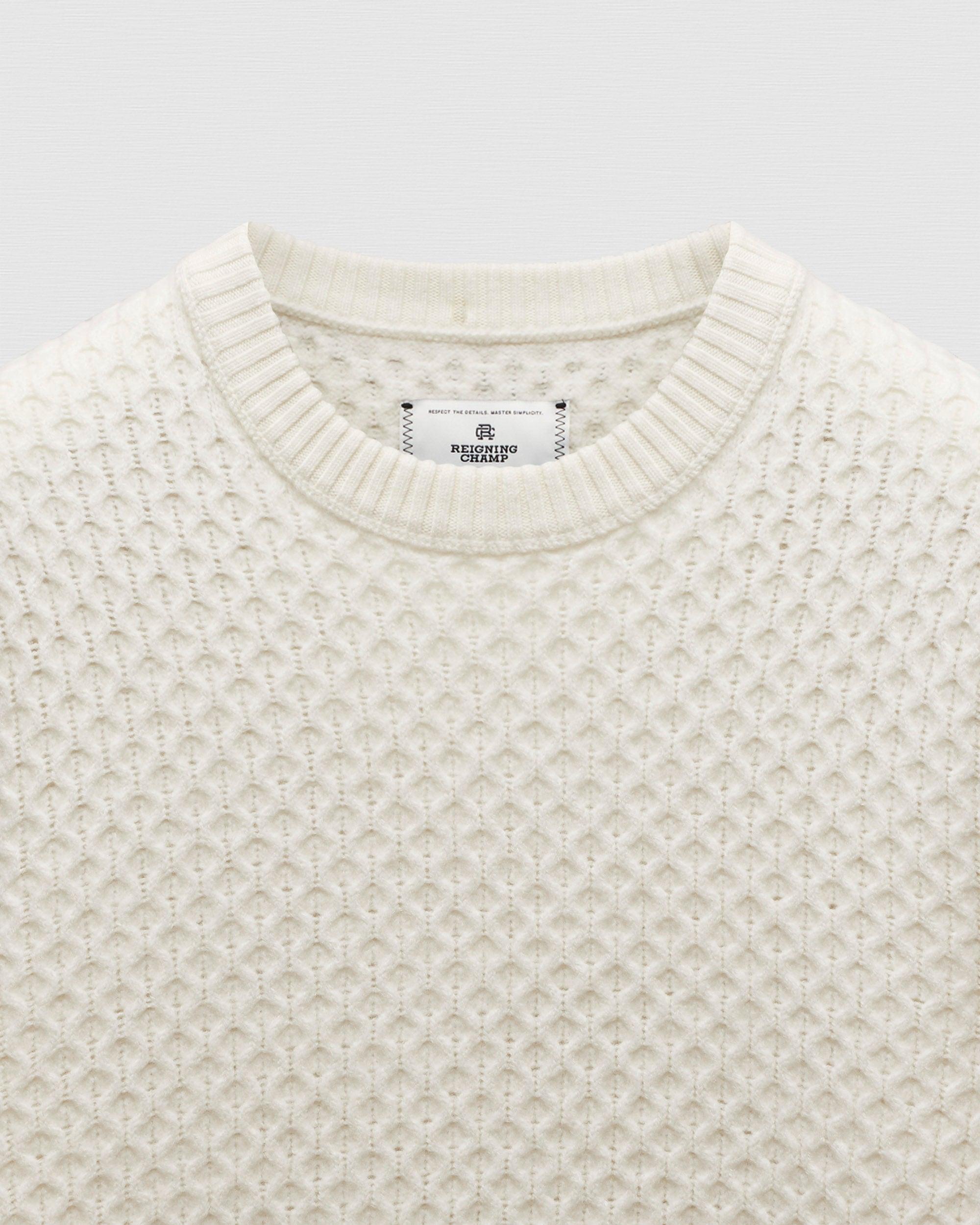 Merino Honeycomb Crewneck Male Product Image