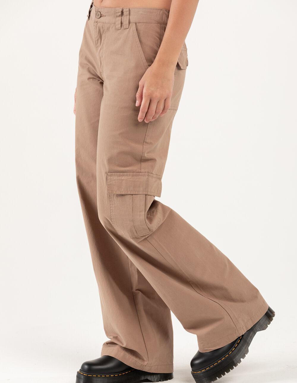 RSQ Womens Low Rise Cargo Pants - DK KHAKI Product Image