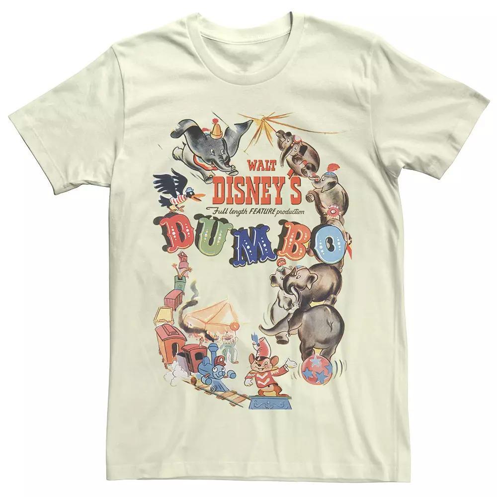 Disney's Dumbo Men's Vintage Movie Poster Tee, Size: Medium, Athletic Grey Product Image
