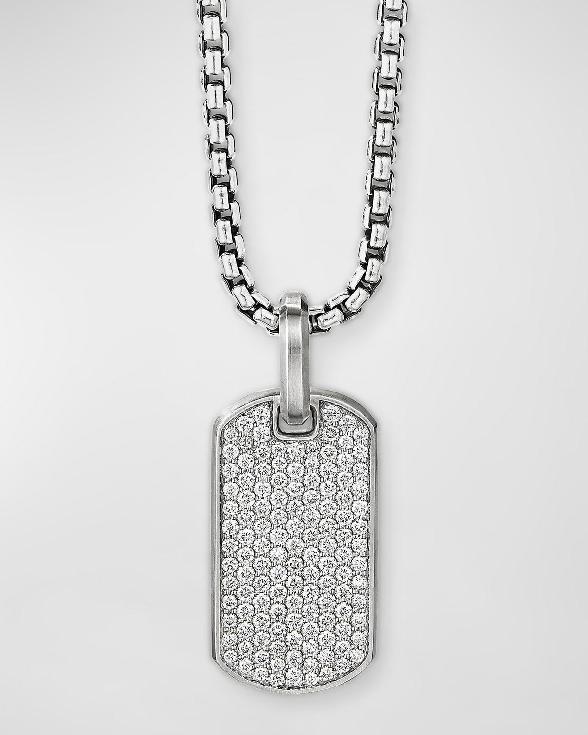 Mens Chevron Tag in Sterling Silver Product Image