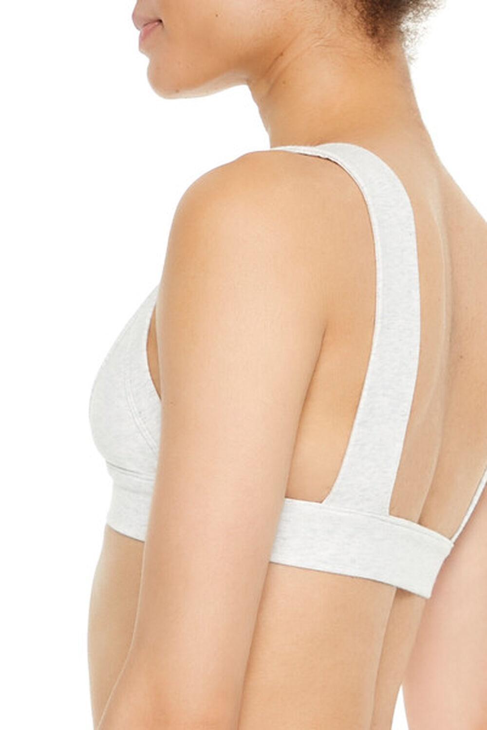 Cotton-Blend V-Neck Bralette | Forever 21 Product Image