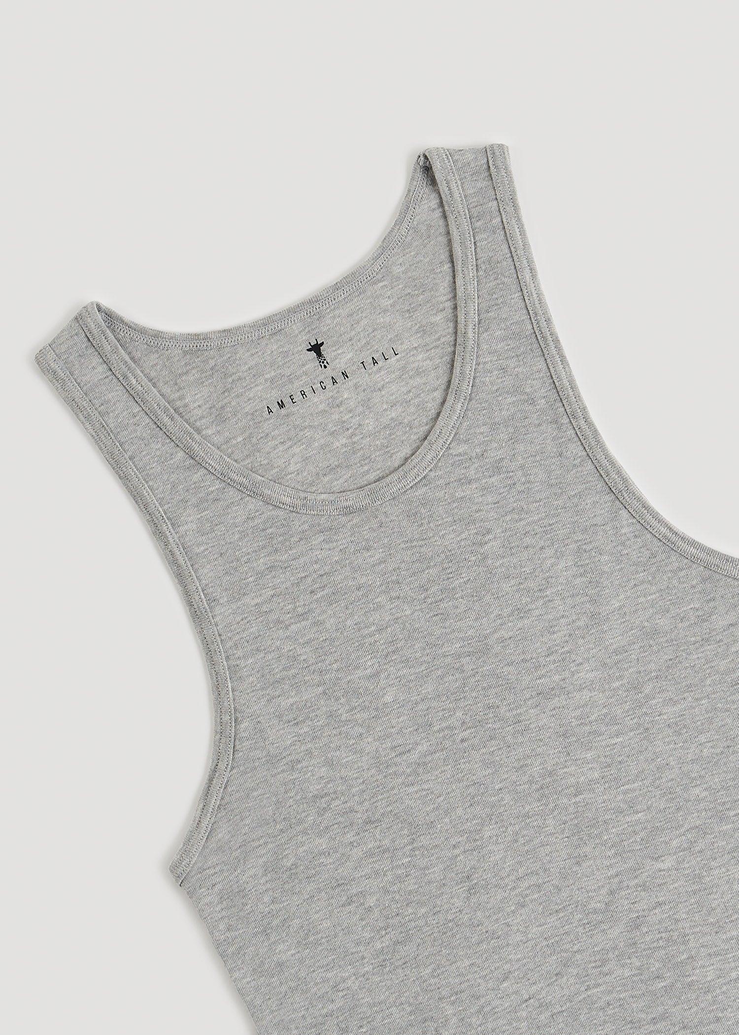 Men's Tall Ribbed Undershirt Tank Top in Grey Mix (2-Pack) Product Image