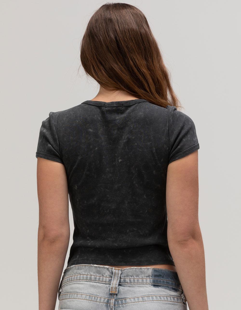 RSQ Womens Star Washed Tee - GRAY Product Image