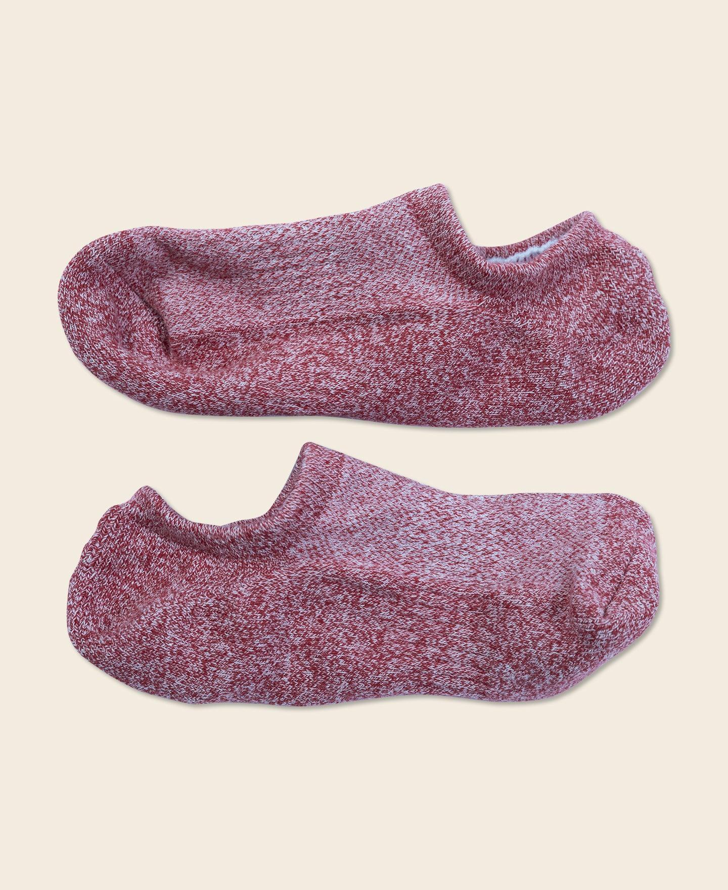 Colored Cotton No Show Socks - Navy Product Image