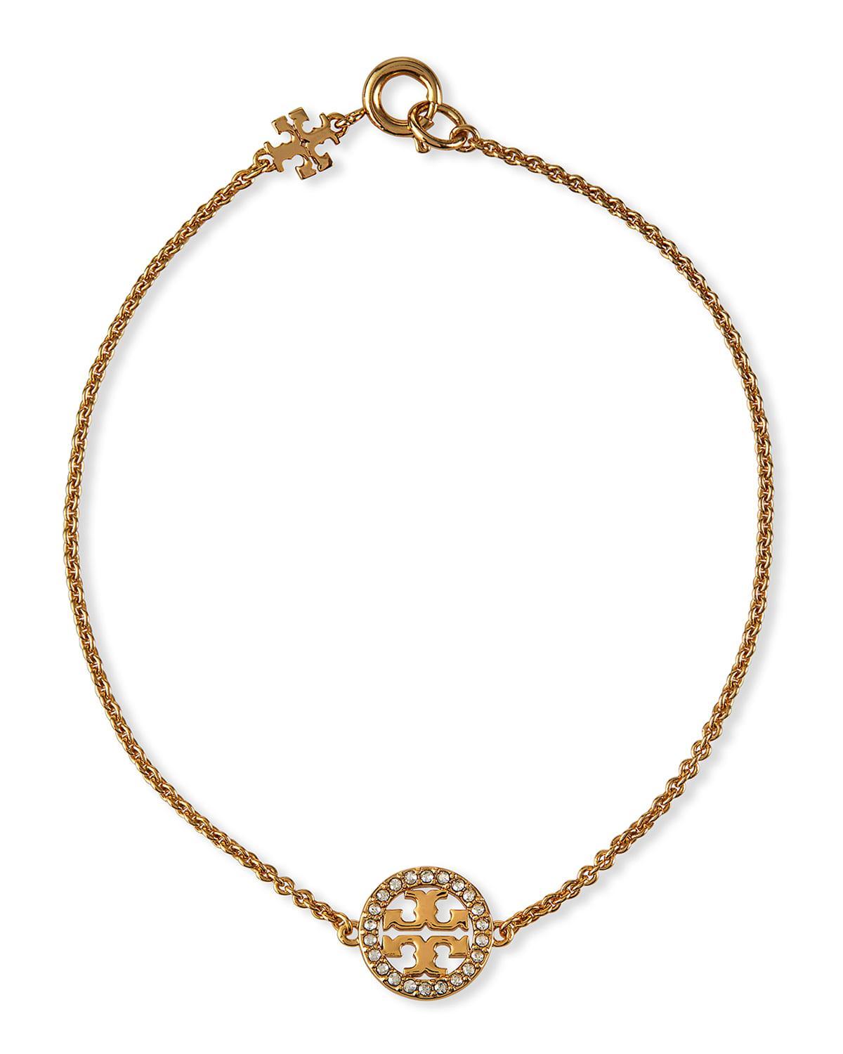 Womens Miller 18K Gold-Plated, Swarovski Crystal & Pearl Logo Charm Bracelet Product Image