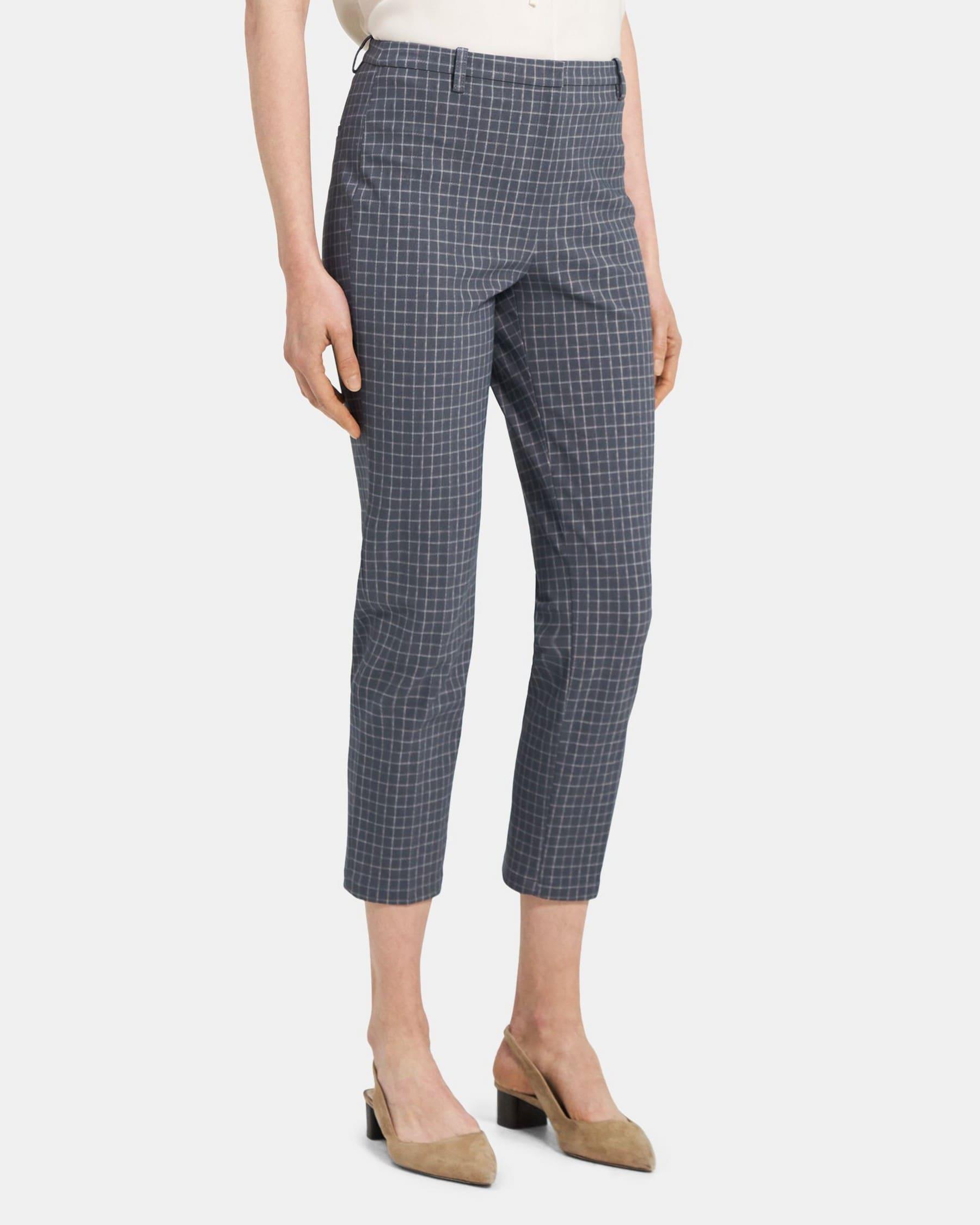 Slim Cropped Pant in Printed Performance Knit Product Image