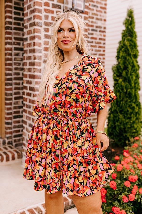 Statement Maker Floral Romper in Black Curves Product Image