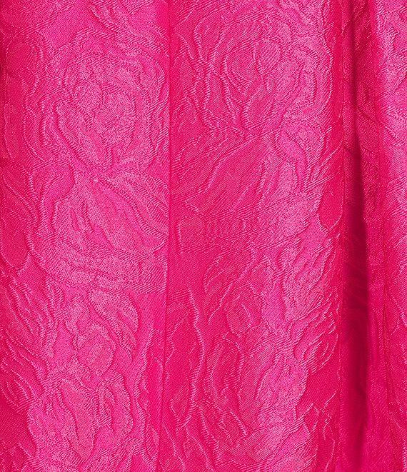 Alex Marie Christine Floral Textured Jacquard Sleeveless Gown Product Image
