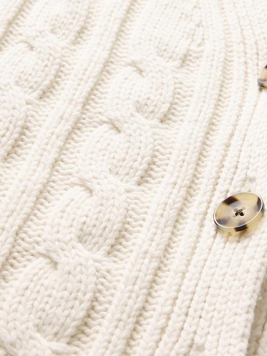 Oversized Cable-Knit Cardigan Product Image