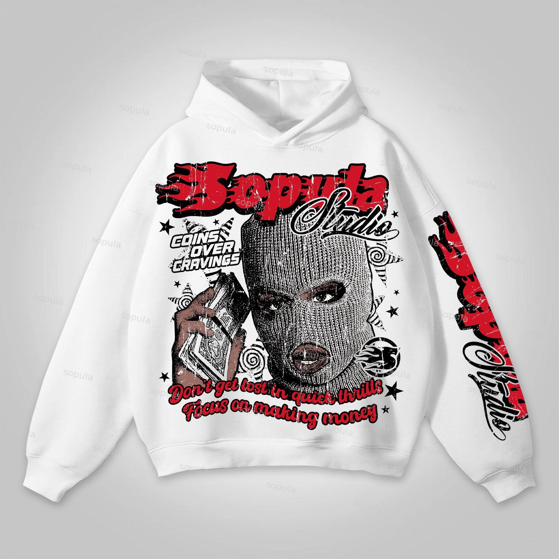 Sopula Jesus Print Graphic Cotton Hoodie Product Image