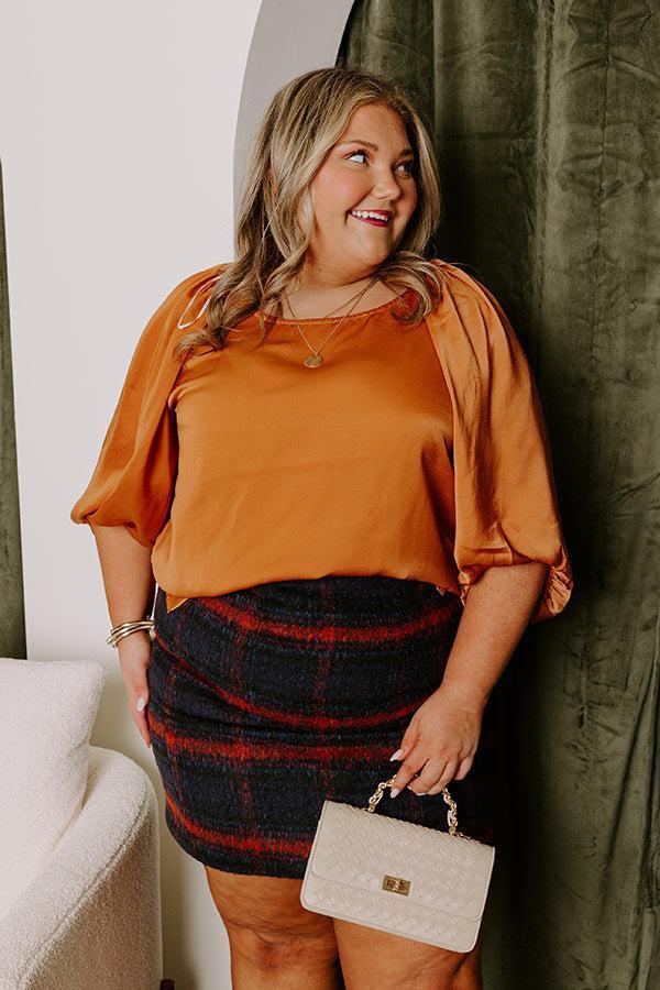 Across The World Shift Top In Rust Curves Product Image