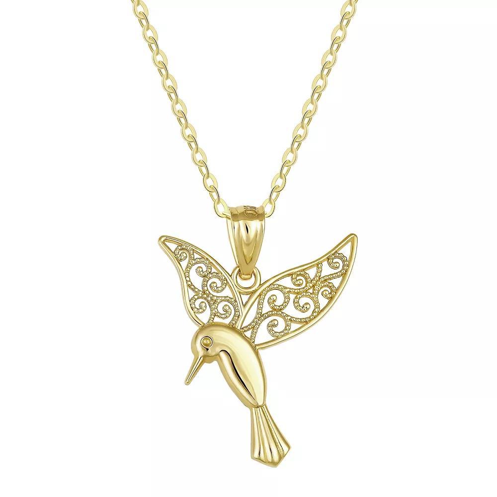 Taylor Grace 10k Gold Hummingbird Pendant Necklace, Women's, Size: 18", 10k Two Tone Product Image