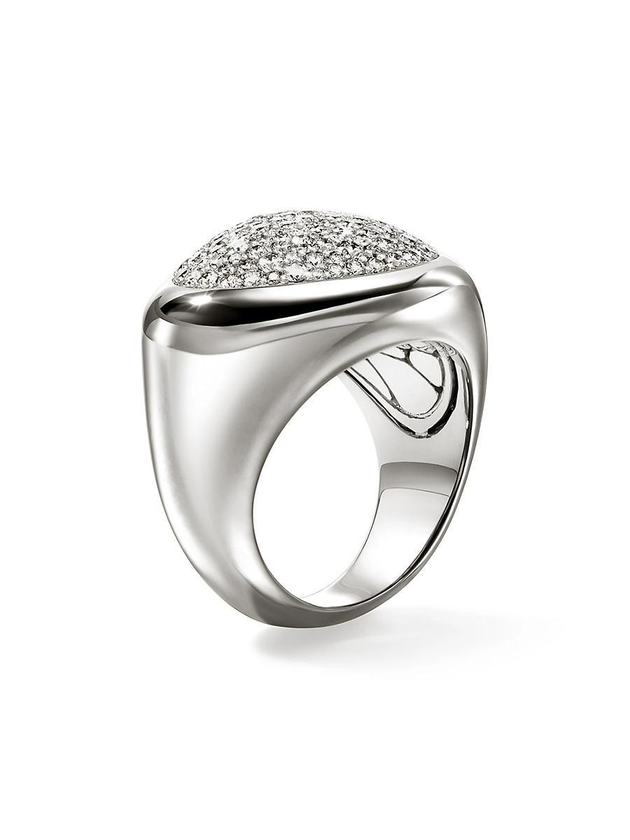 Womens Pebble Sterling Silver & 1.86 TCW Diamond Ring Product Image