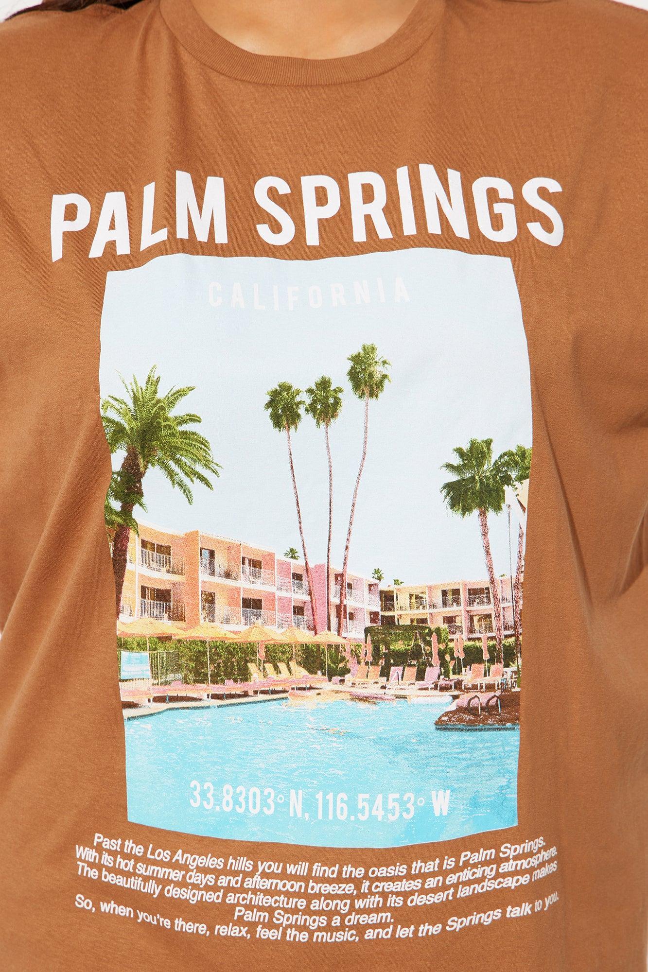 Palm Springs Poolside Tee - Brown Product Image