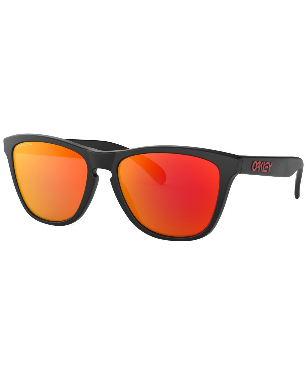 Oakley Unisex OO9013 Frogskins 55mm Square Sunglasses - Polished Clear/Prizm Violet Product Image