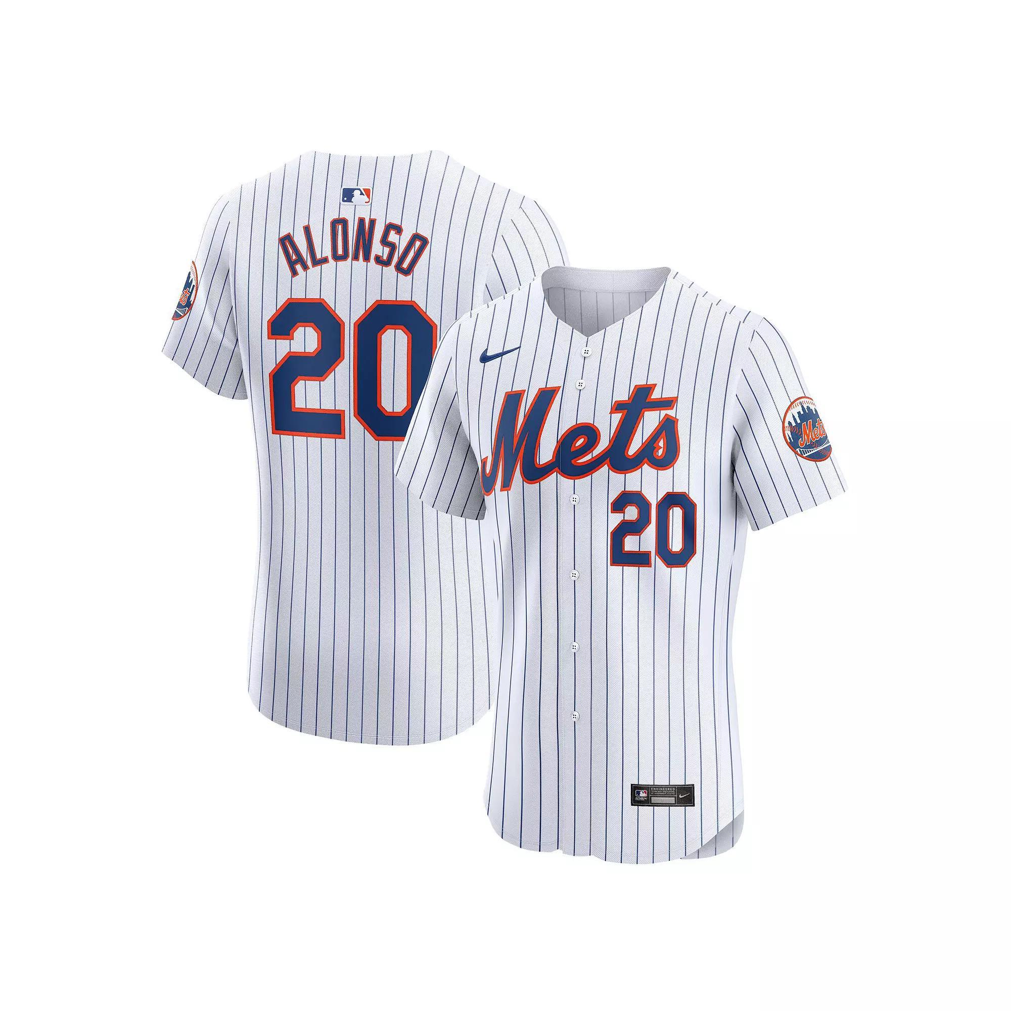 Men's Nike Pete Alonso White New York Mets Home Elite Jersey, Size: 48 Product Image