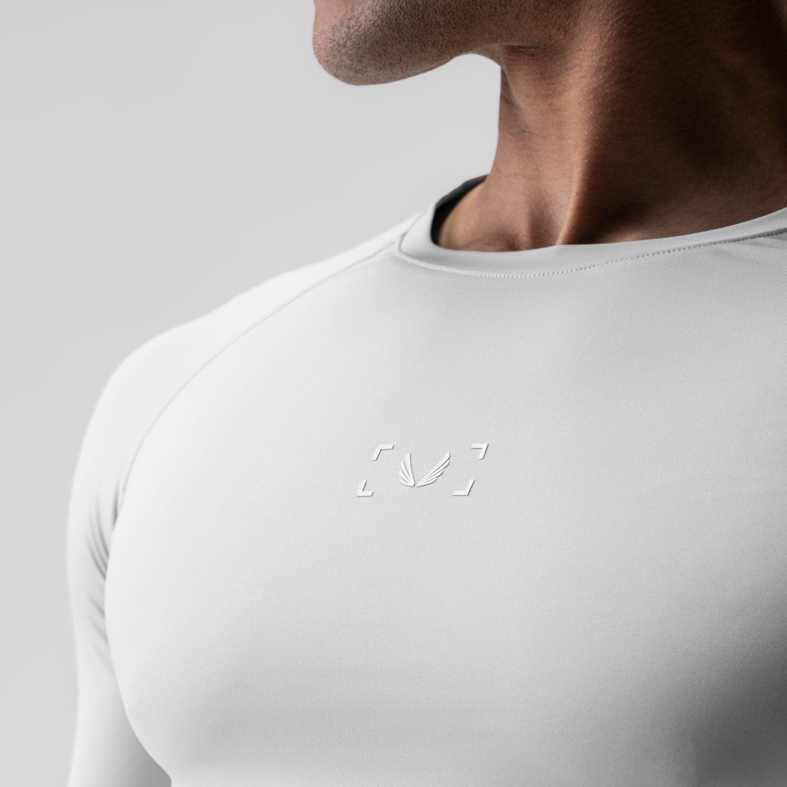 1027. WarpFlexx-Lite™ Half-Sleeve Baselayer - Light Grey Product Image