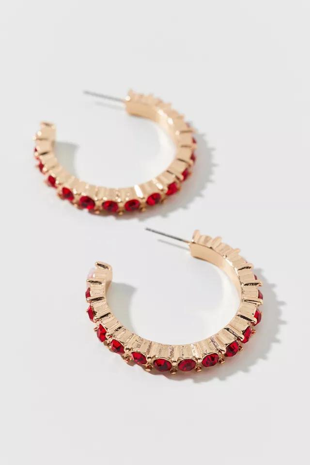 Rhinestone Hoop Earring Product Image