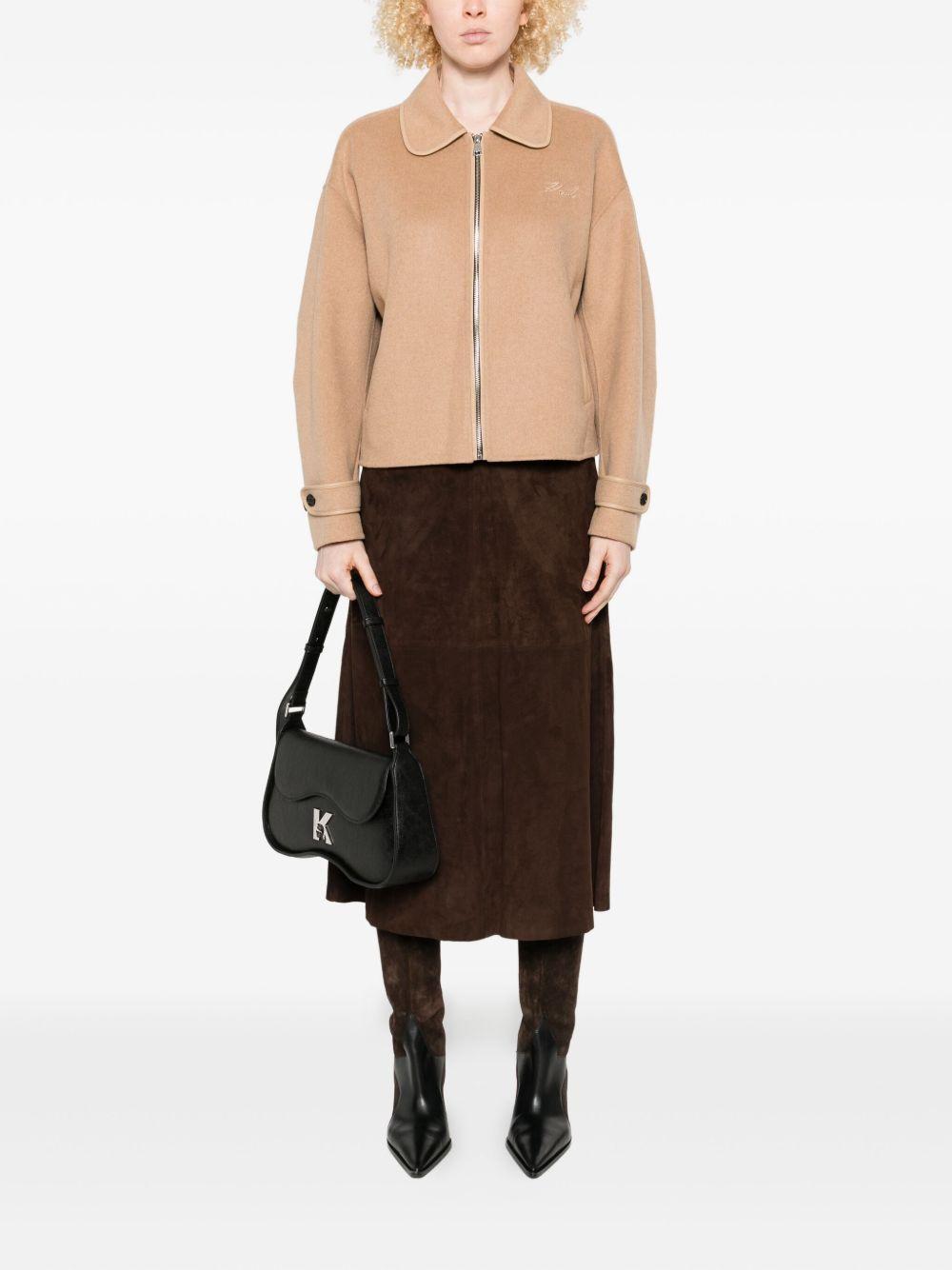 suede A-line midi skirt Product Image
